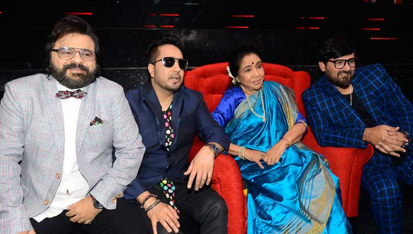 Snapped: Asha Bhonsle on the sets of Sa Re Ga Ma