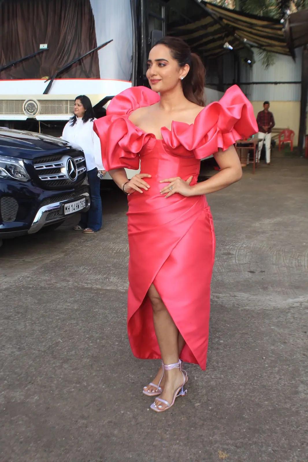 Kusha Kapila was snapped in the city as she went to promote her upcoming film `Thank You For Coming`