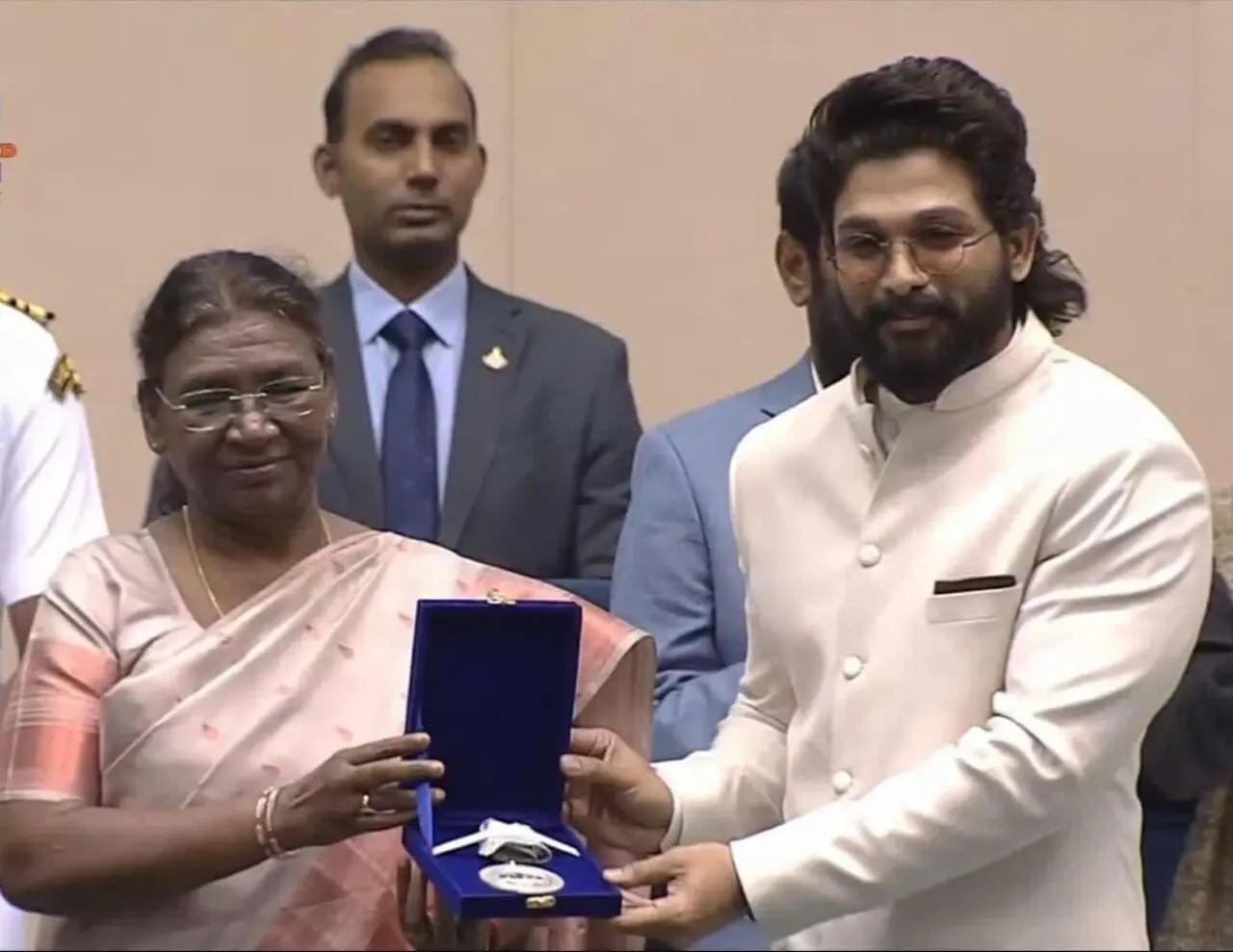 Allu Arjun was honoured with a National Award in the Best Actor category, for his phenomenal performance in the blockbuster film `Pushpa: The Rise`