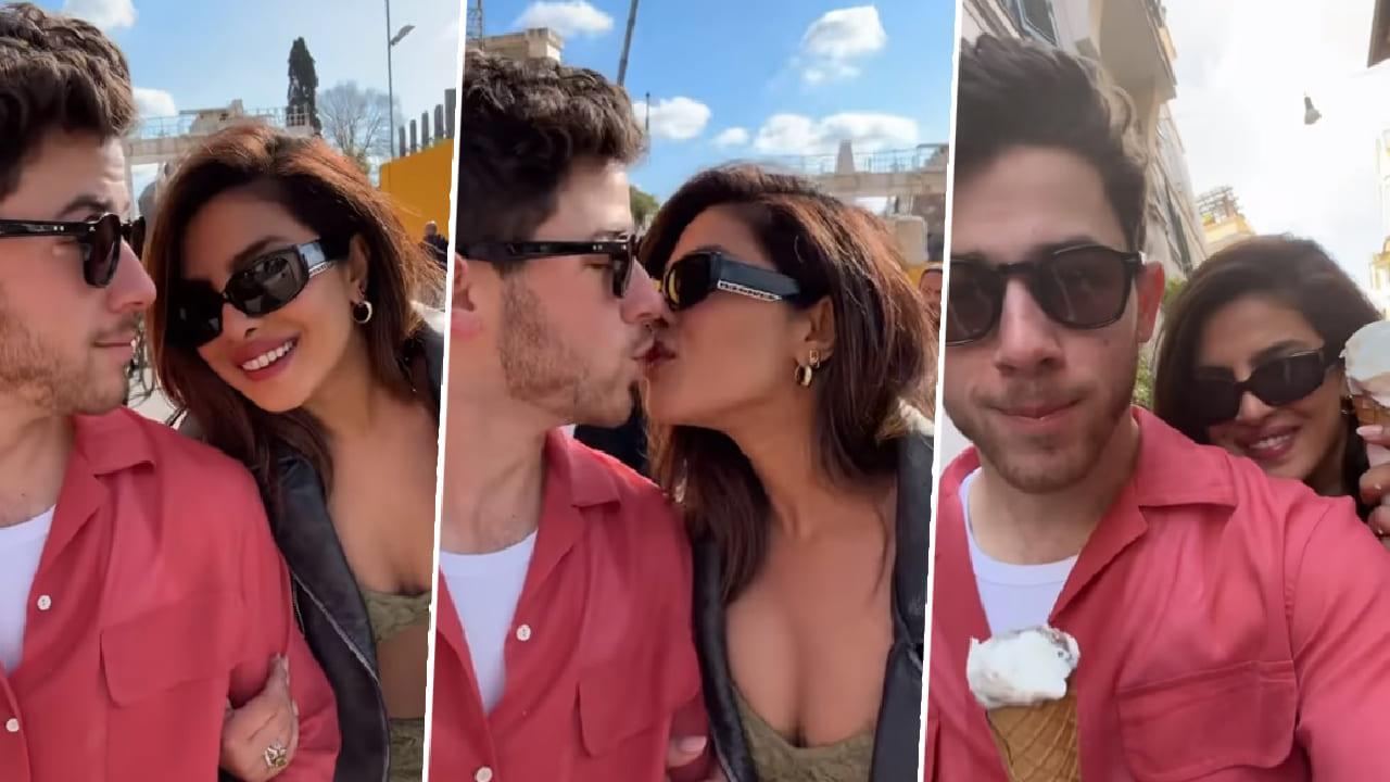Watch! Priyanka Chopra and Nick Jonas Share Kisses And Ice Cream As They Get Romantic In Rome