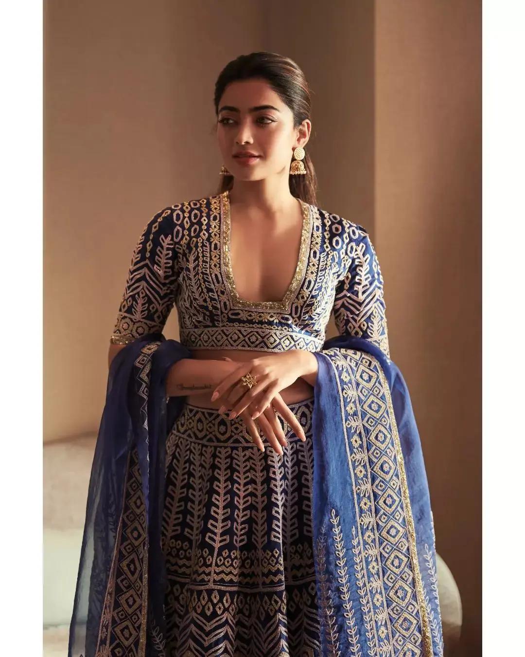 How about wearing this beautiful lehenga to make your man fall in love with you, yet again? This heavily embroidered lehenga is both classy and stylish and can be a perfect pick to add to your wardrobe
