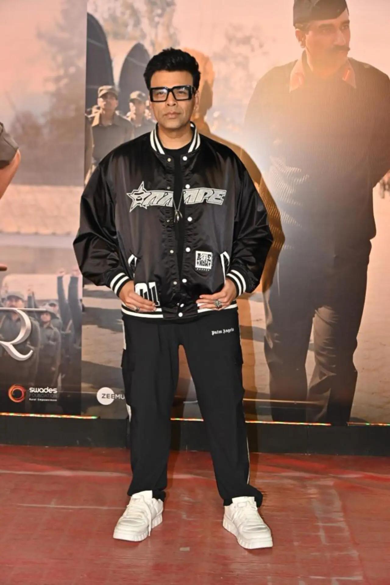 Karan Johar looked dapper at the premiere of Sam Bahadur