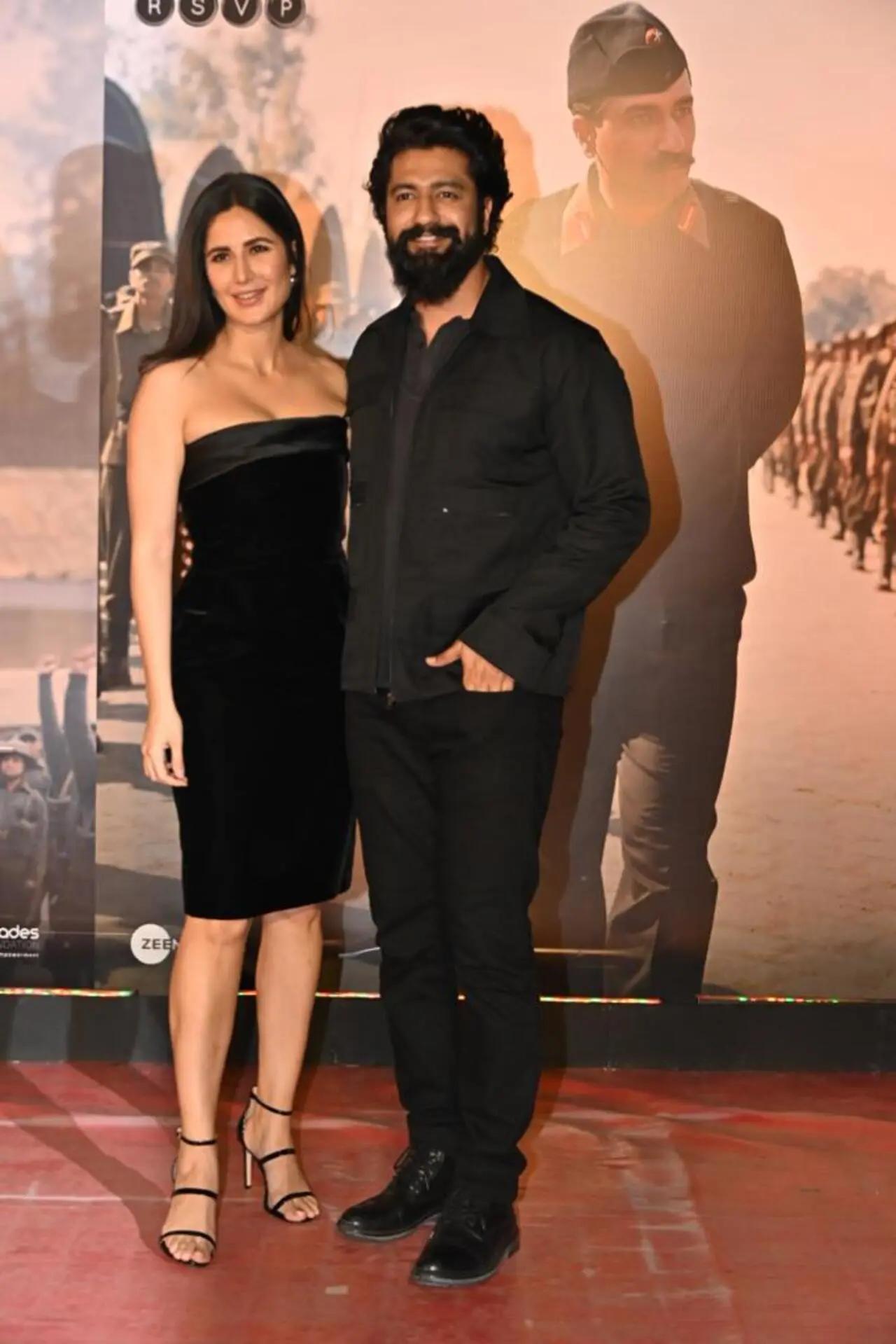 The actress looked beautiful in a black dress