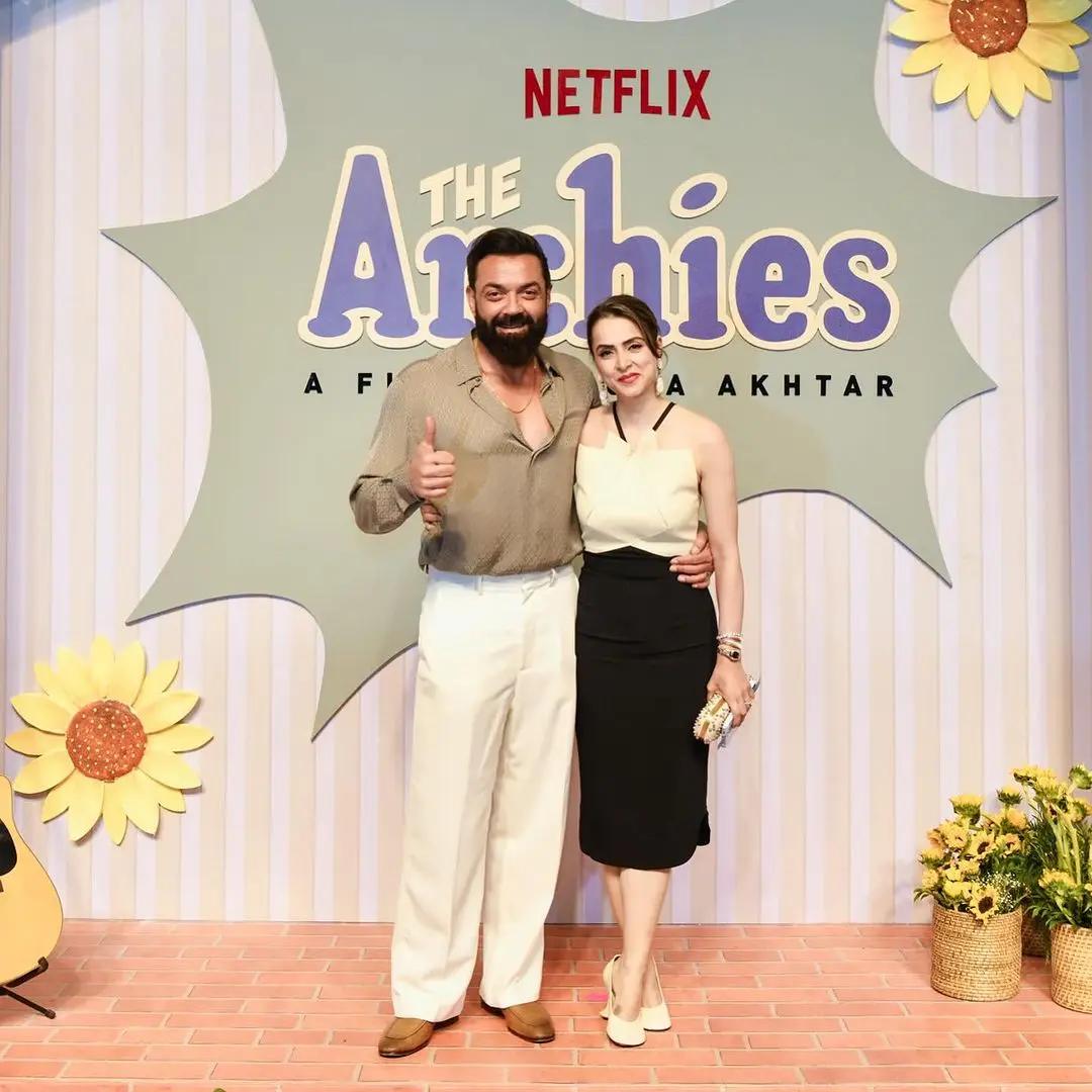 Bobby Deol was pictured alongside his lovely wife Tanya