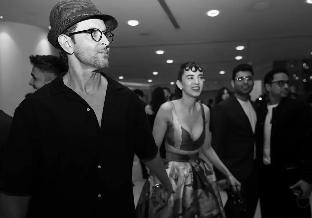 Hrithik Roshan and Saba Azad looked lovely at the event
