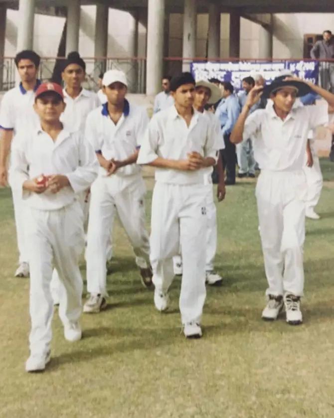 When Virat Kohli was in Standard IX, he joined Saviour Convent in Paschim Vihar in order to improve his skills in cricket. In picture: Virat Kohli during his early days in cricket
