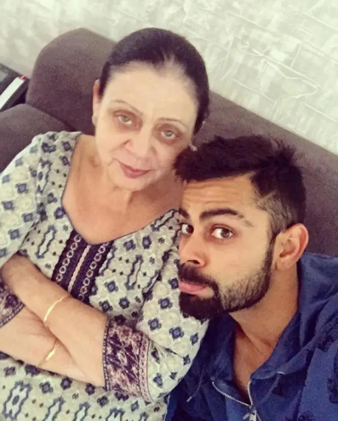 After leading the Indian team to victory at the 2008 ICC Under-19 Cricket World Cup held in Malaysia, Virat Kohli made his senior ODI debut in August 2008 against Sri Lanka. In the match, he opened with Gautam Gambhir and scored 12 runs off 22 balls. In picture: Virat`s selfie with his mother Saroj Kohli