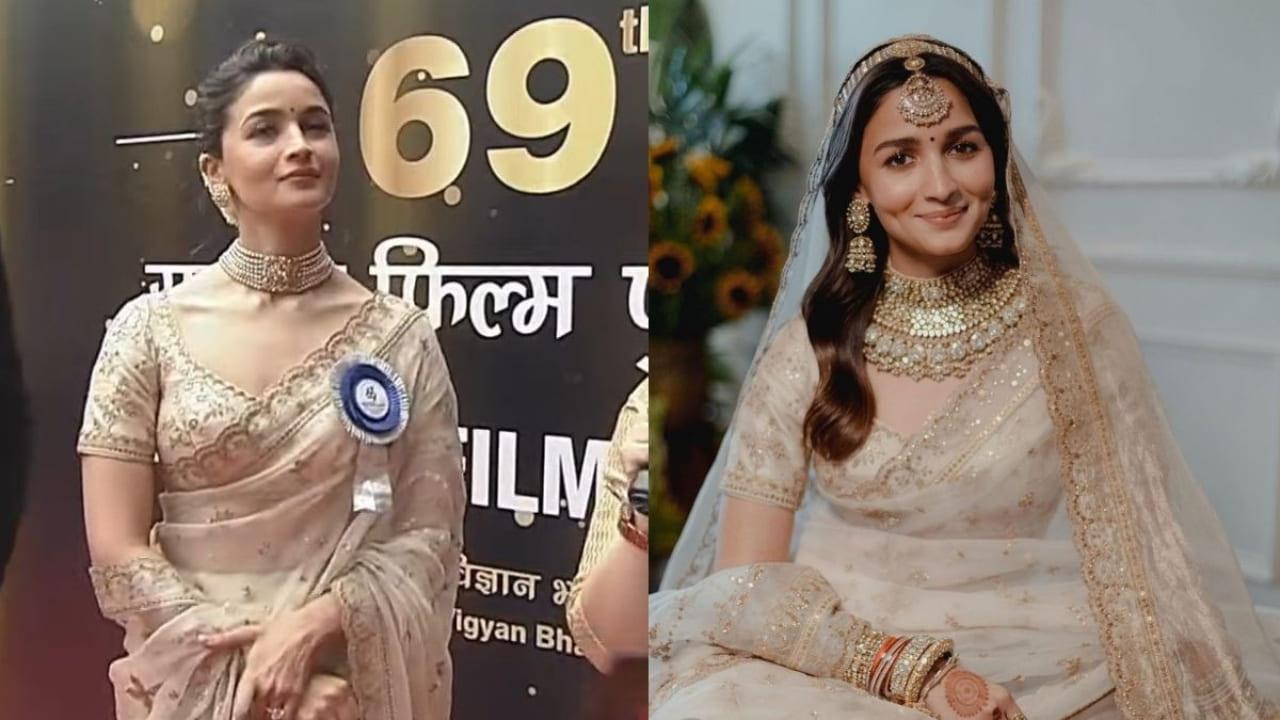 National Film Awards 2023: Alia Bhatt Re-Styles Her Sabyasachi Wedding Saree, Watch