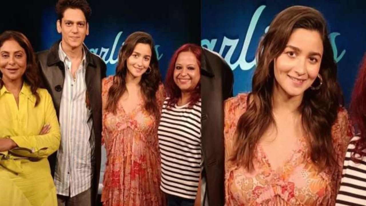 Alia Bhatt Flaunts Her Baby Bump In A Cute Mini Dress As She Promotes Her Ott Debut Darlings