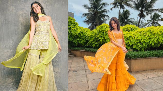 Yellow Inspired Celeb Fashion Ideas For Navratri Day 1