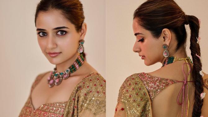 Ashika Ranganath’s Regal Twirl in Muted Tones