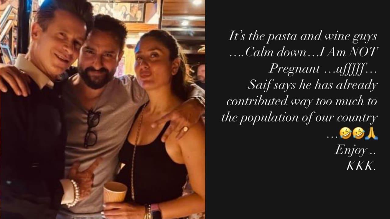 Kareena Kapoor Denies Pregnancy Rumors, Says Pasta And Wine Is Responsible For Her Bump