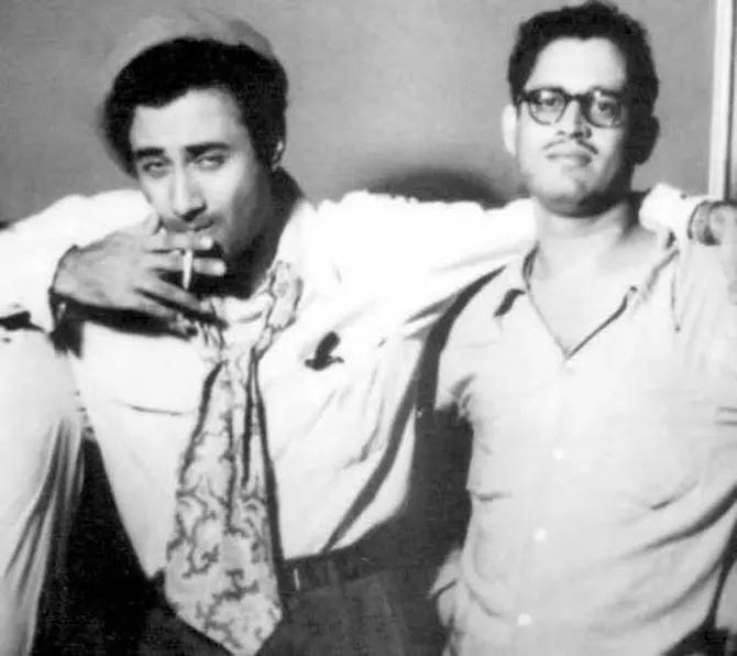 Dev Anand with his close friend/actor/filmmaker Guru Dutt