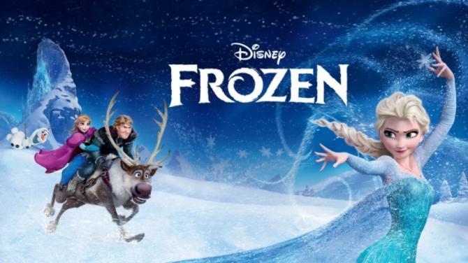 The animated film Frozen