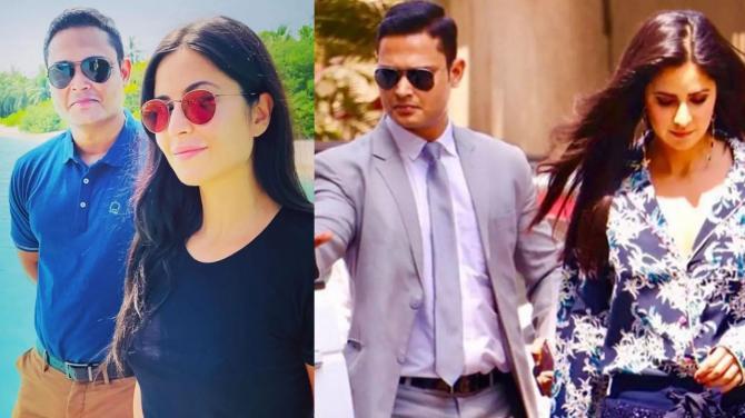 Katrina Kaif with her bodyguard Deepak Singh