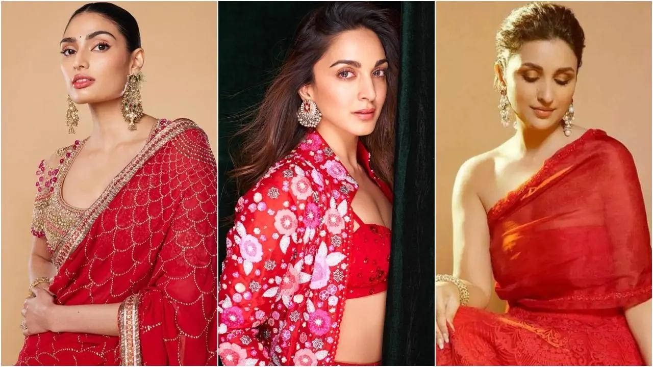 Athiya, Parineeti to Kiara, newlyweds in red for Karva Chauth