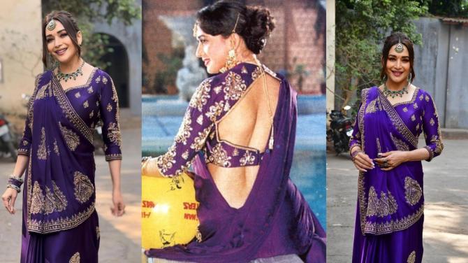 Purple Saree from Hum Aapke Hai Koun