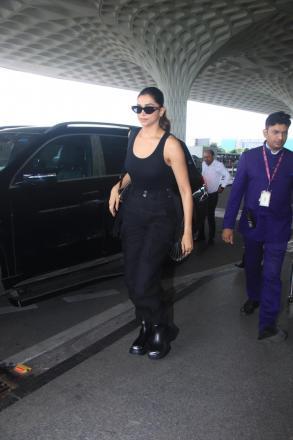 Deepika Padukone was seen departing aboard a jet.
