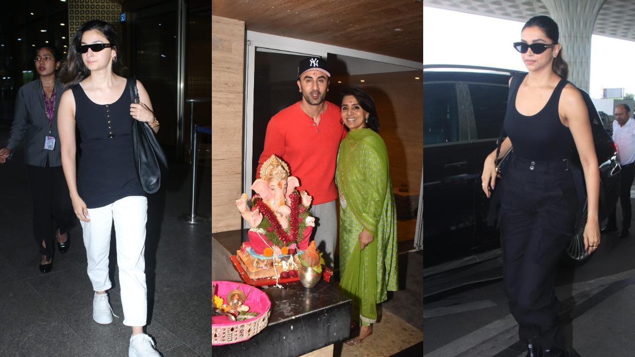 Ranbir and Neetu join Ganesh Chaturthi Alia Bhatt back from Milan.