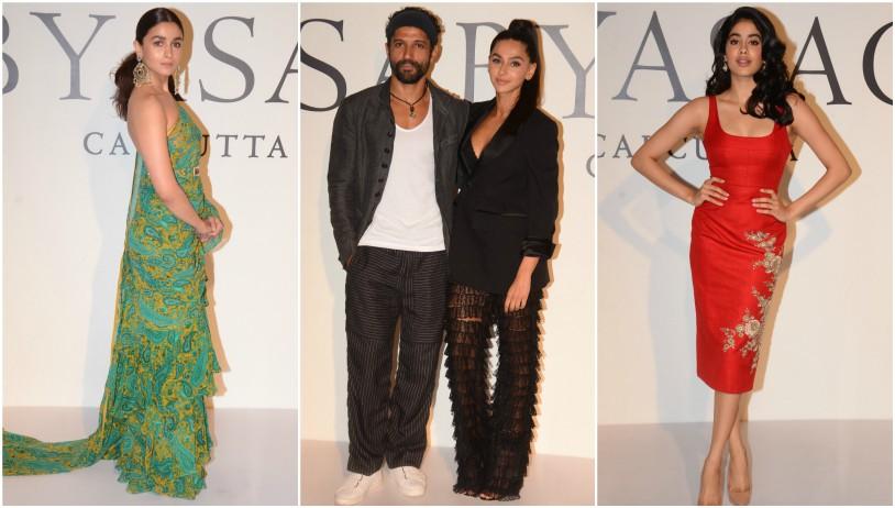 Alia Bhatt, Janhvi Kapoor, Farhan Akhtar attend fashion designer Sabyasachis special fashion show