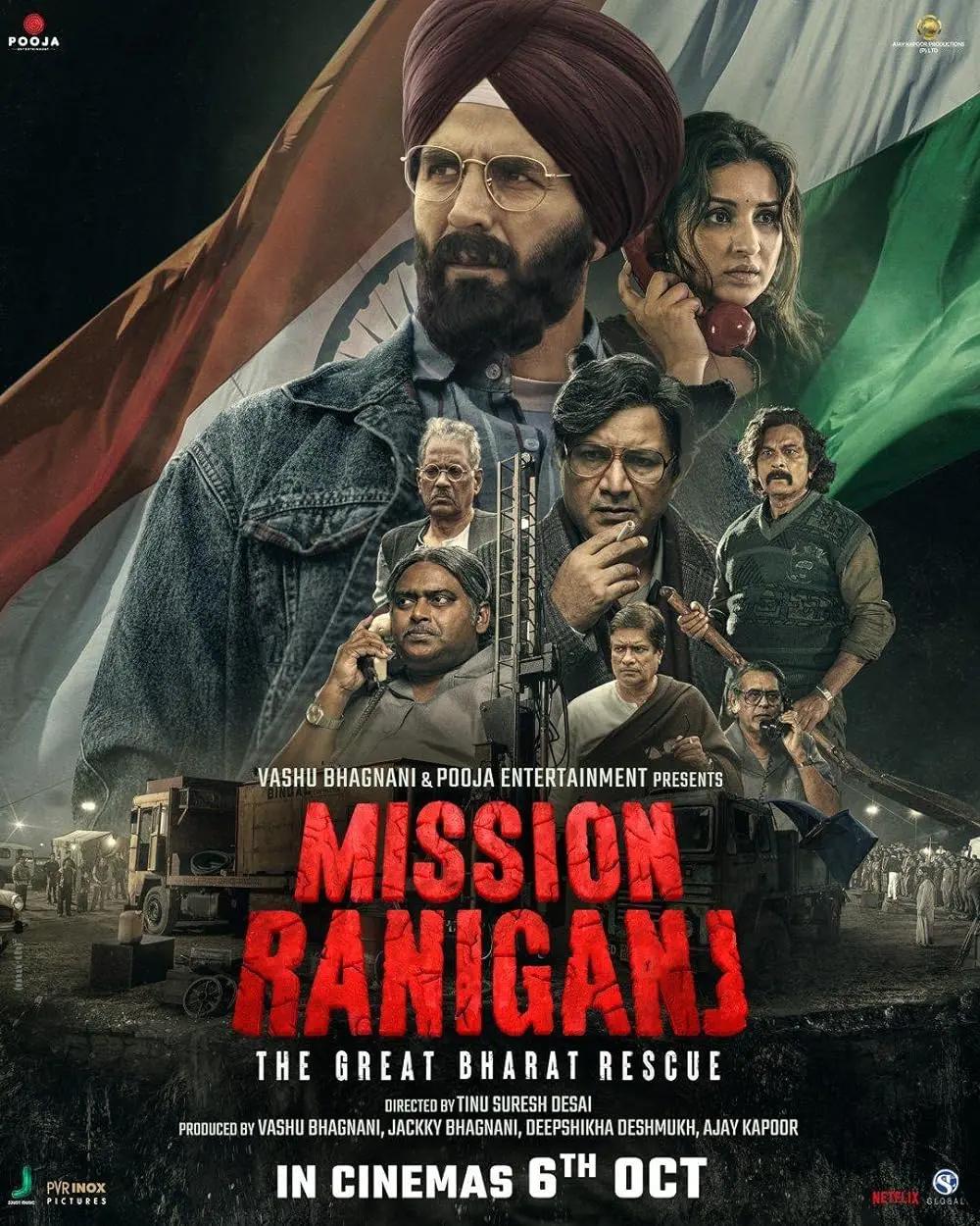 Mission Raniganj (December 1) - Netflix
Following its theatrical run in October, "Mission Raniganj" gears up for its digital premiere on Netflix on December 1. The movie portrays Jaswant Singh Gill, played by Akshay Kumar, leading a challenging rescue mission. Despite a lukewarm reception at the box office, this film earned an impressive IMDB rating of 7.7 stars, making it a compelling watch for Bollywood enthusiasts.
