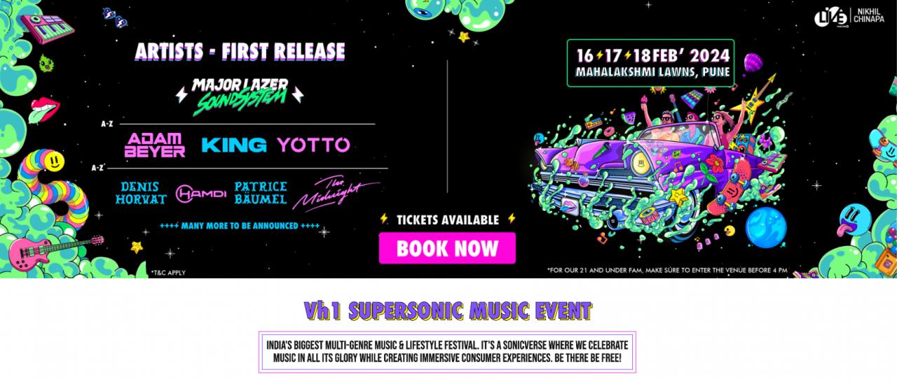 VH1 Supersonic is back with a bang for its 2024 edition and Phase1 lineup is out.