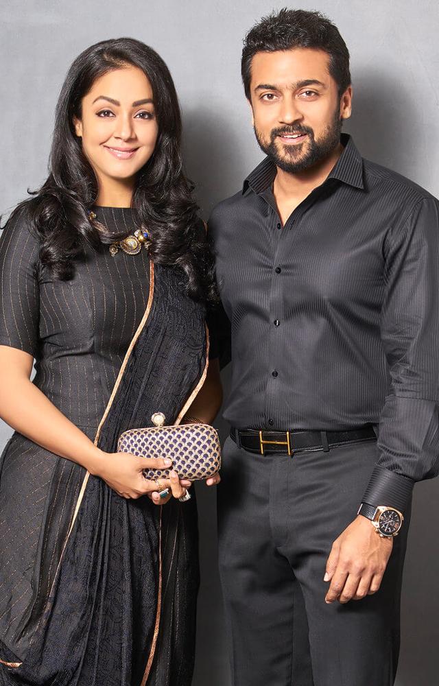 A heartwarming picture of Jyothika and Surya, portraying their enduring love and togetherness