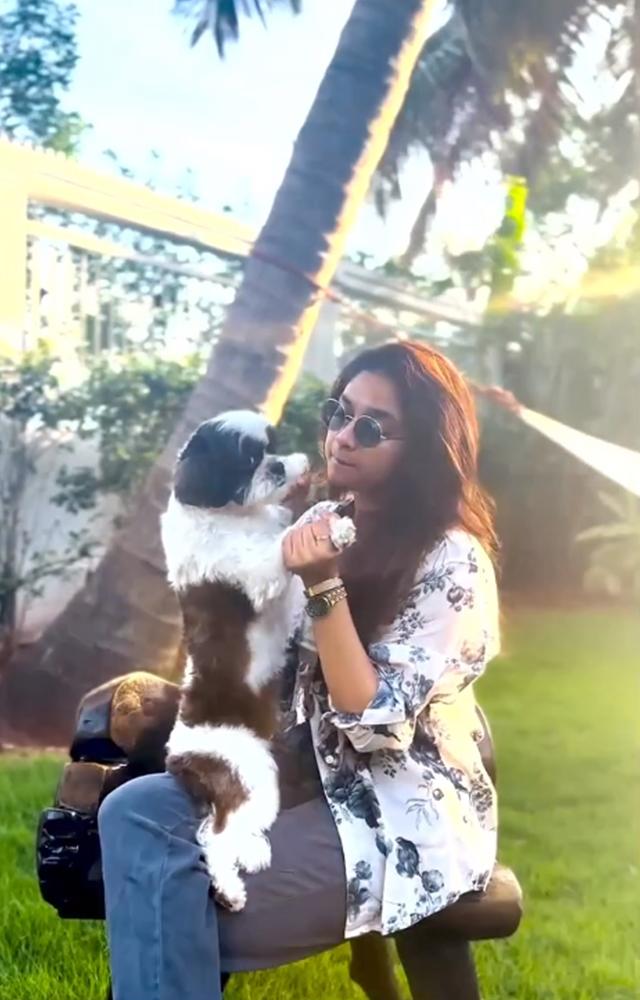 Keethy Suresh, her films, and cherished dog companion.