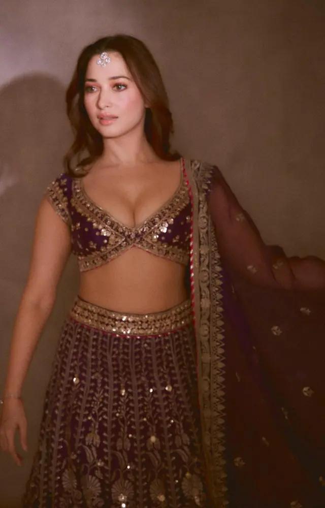 To address this daily dilemma of choosing an outfit, we have opted for a beautiful lehenga from Tamannaah Bhatia`s social media