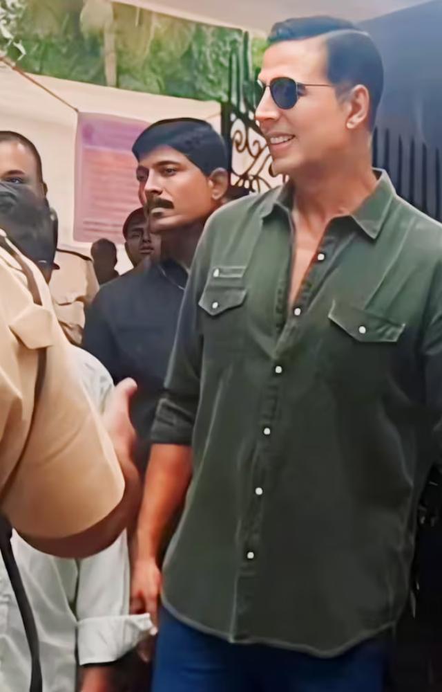 Akshay Kumar voted at the general elections for the first time after regaining his Indian citizenship in August 2024.