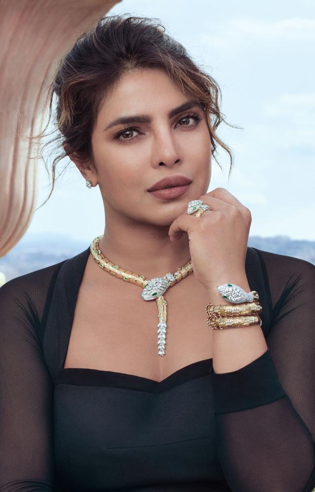 Priyanka Chopra has risen to global icon status, representing a variety of luxury brands, notably including Bvlgari, with her star power.
