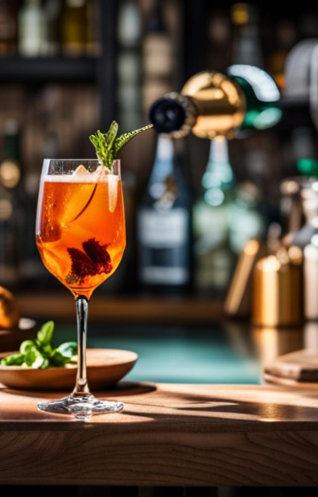 A light, bubbly mix of Aperol, prosecco, and soda water, ideal for a sunny afternoon.