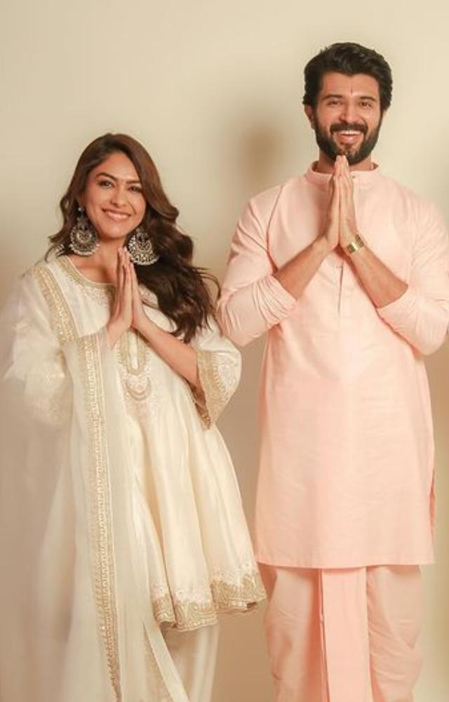 Mrunal & Vijay Deverakonda in Tradition