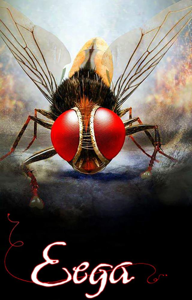 This Telugu film is about a man who is reincarnated as a housefly after being murdered