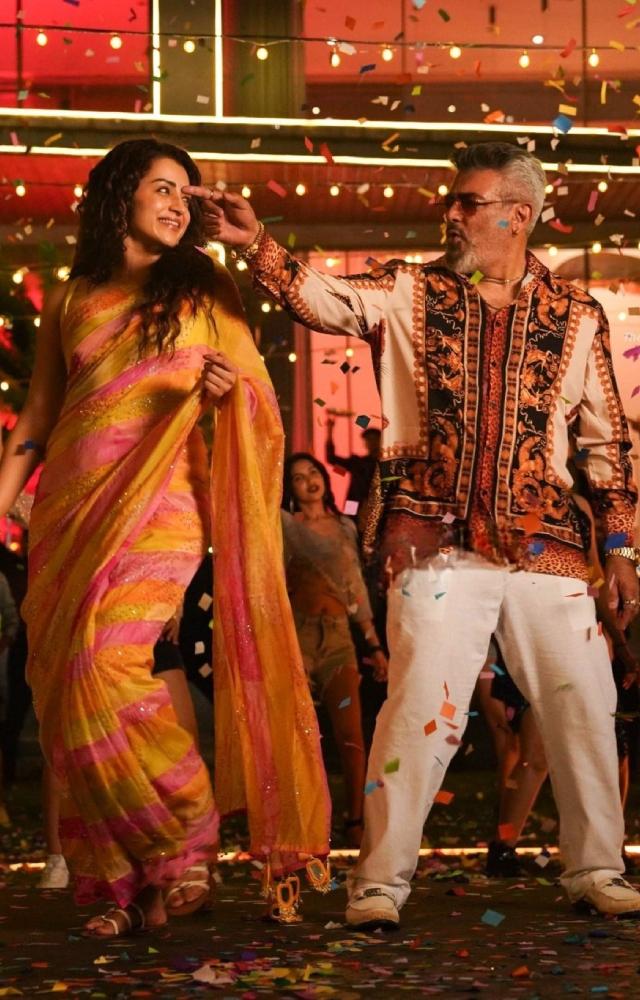 Ajith and Trisha reunite for this action comedy-drama after their last stint in Vidaamuyarchi. Fans are loving their on-screen chemistry and performance.
