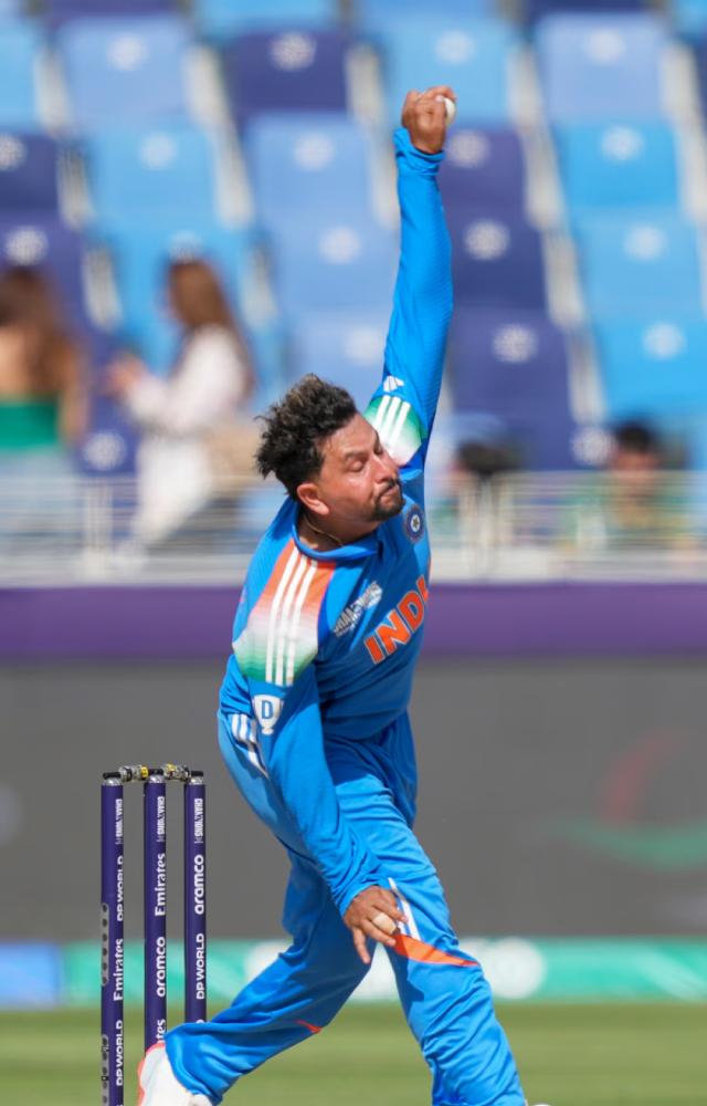 Kuldeep became the fifth Indian spinner to take 300 international wickets, finishing with an impressive figure of 3/40 in his nine-over spell.