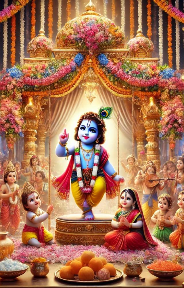 Krishna Janmashtami commemorates Lord Krishna`s birth. An auspicious day for the Hindus, it brings together all the devotees to celebrate the festival with joy.