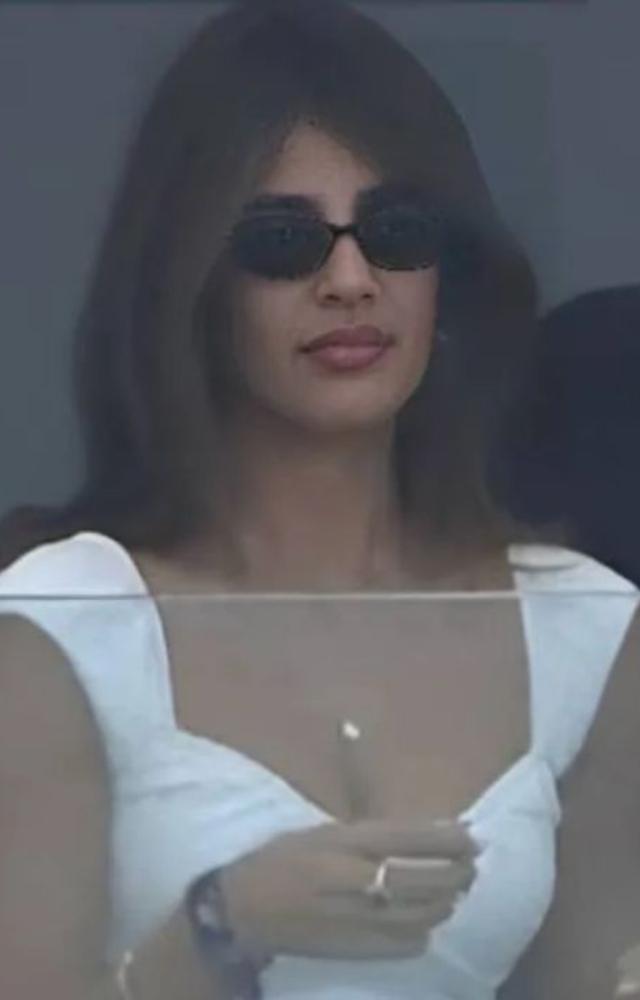 Hardik Pandya`s rumored girlfriend made headlines after being spotted in Dubai for the India vs. Pak Champions Trophy match.
