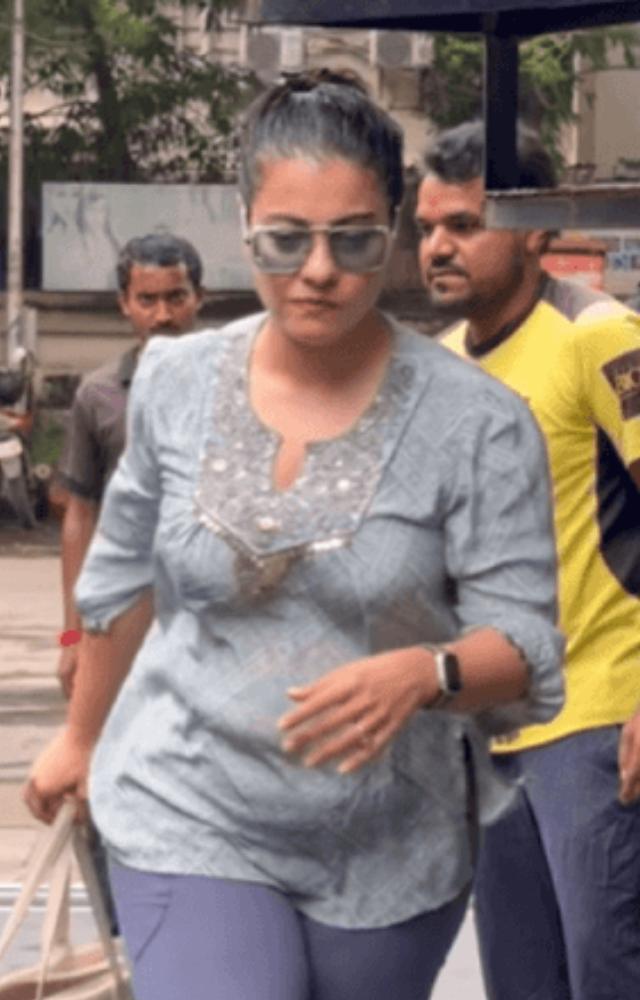 Kajol was spotted rushing into a building while avoiding paparazzi, visibly upset over an issue in the vicinity.