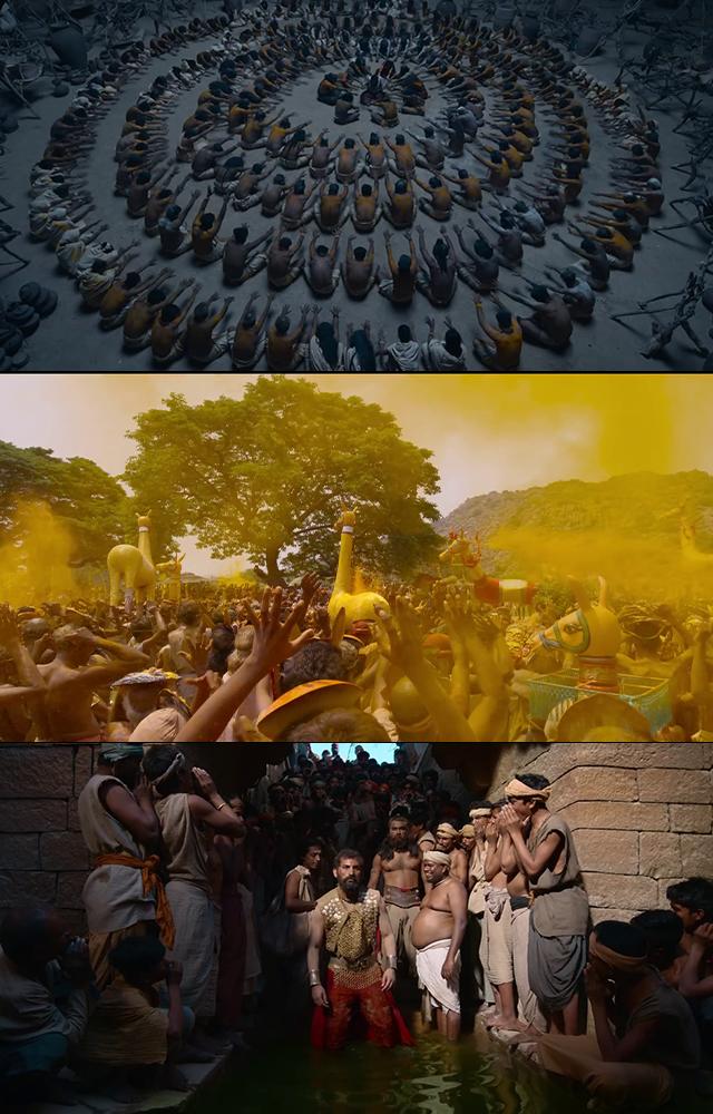 The crowd shot which shows a community was one of the best master shots which we have seen so far. The movie is giving a lot of expectations with all these.