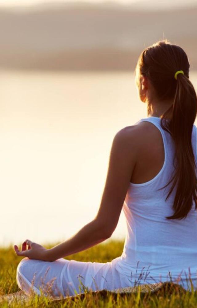 Take 5 minutes for deep breathing or meditation to lower morning stress.