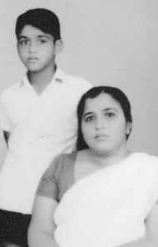 Mohanlal`s childhood photos often show him with a charming smile and neatly combed hair, dressed in traditional Kerala attire