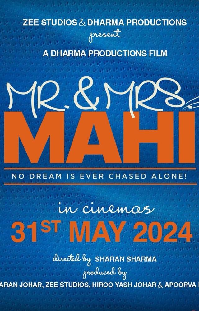 The makers of Mr. and Mrs. Mahi released posters for the upcoming film and announced May 31 as its release date.