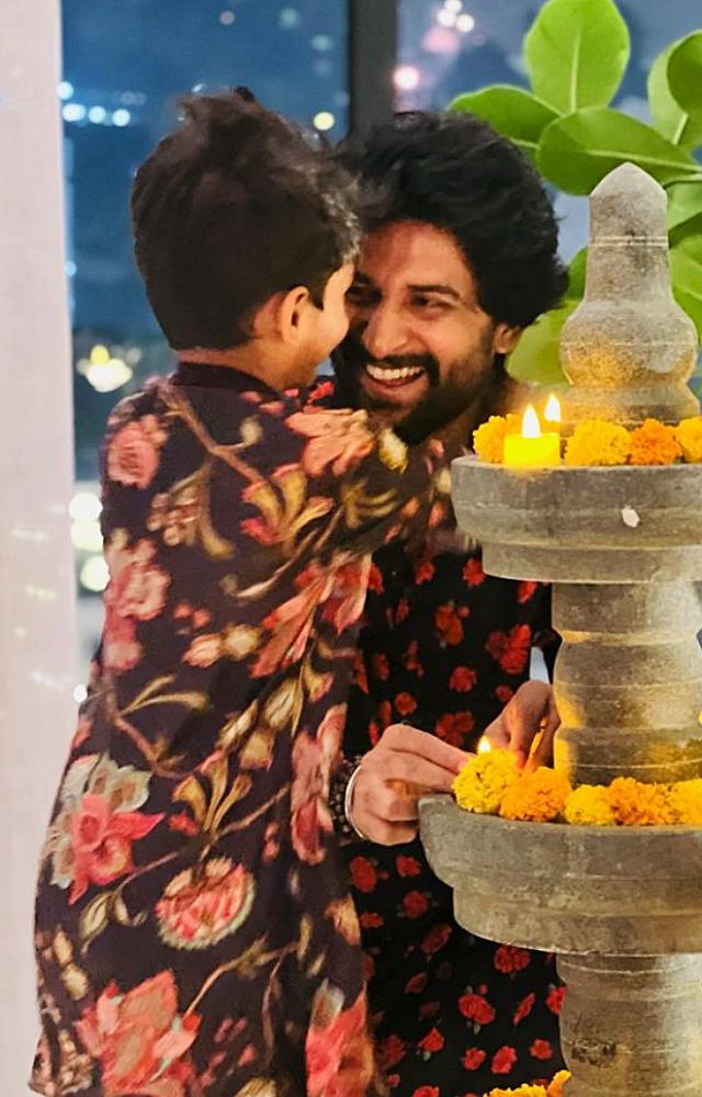 Cute moments of Nani and his son