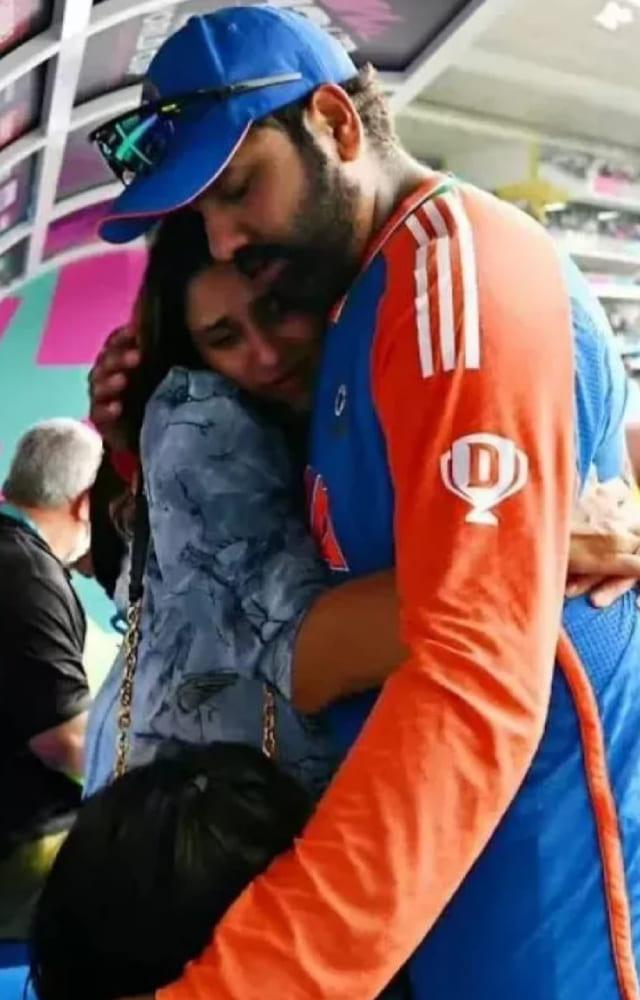 The Indian captain brought back the lost glory as the men in blue lifted the T20 World Cup after 13 years. He celebrated the winning moment with wife, Ritika.