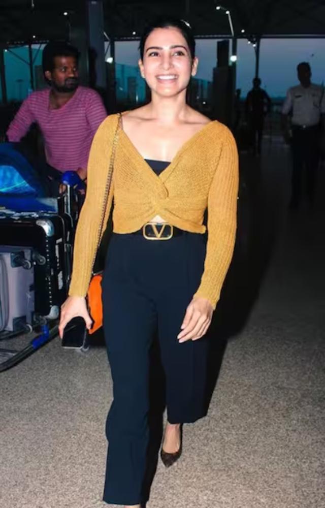 Candid shots of Samantha in casual attire, showcasing her effortless style.