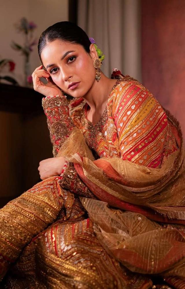 This multicolored suit is perfect for any occasion, especially when you`re celebrating the true spirit of Lohri.
