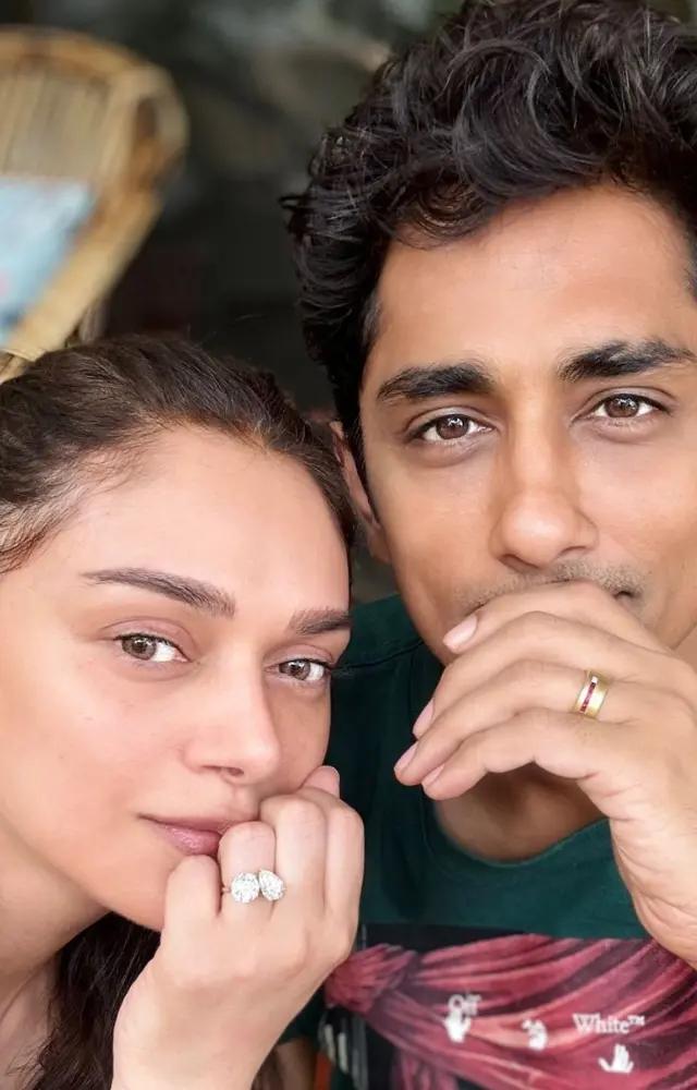  Prior to the engagement, there were rumors that they had secretly tied the knot. However, Aditi and Siddharth chose to remain silent about these speculations
