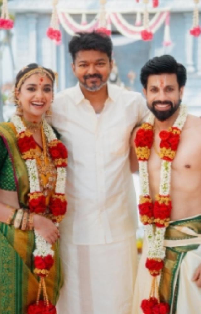 Vijay`s presence at Keerthy Suresh`s wedding added a special touch, making the celebration even more memorable for everyone involved.
