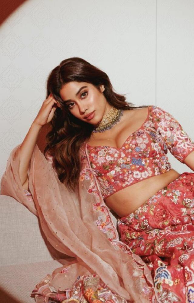 Jahnvi Kapoor radiates ageless elegance in every lehenga she dons, whether it`s a modern fusion style or a traditional lehenga